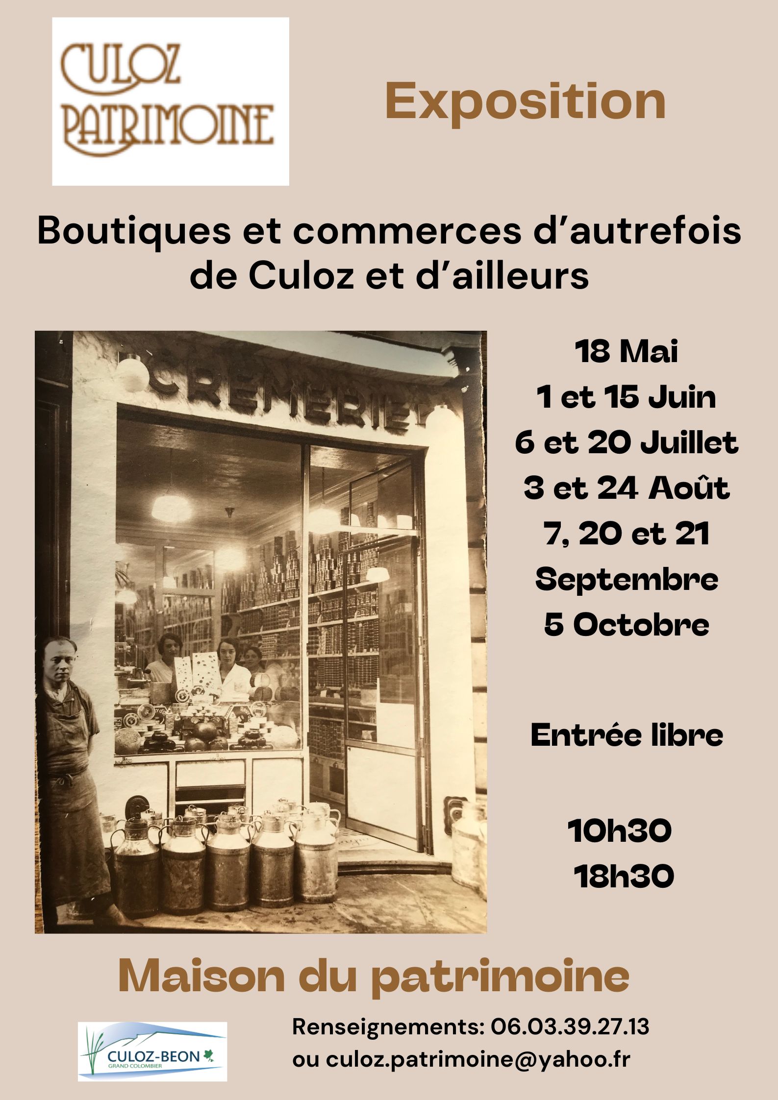 Anciennes expositions de la Maison du Patrimoine de Culoz